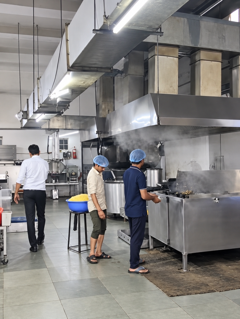 Inside Our Production Facility  (Original Photo from Om Namkeen's Production Unit)